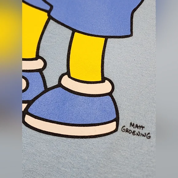 The Simpsons Men's Blue Graphic T-shirt, Size Medium - Picture 8 of 11